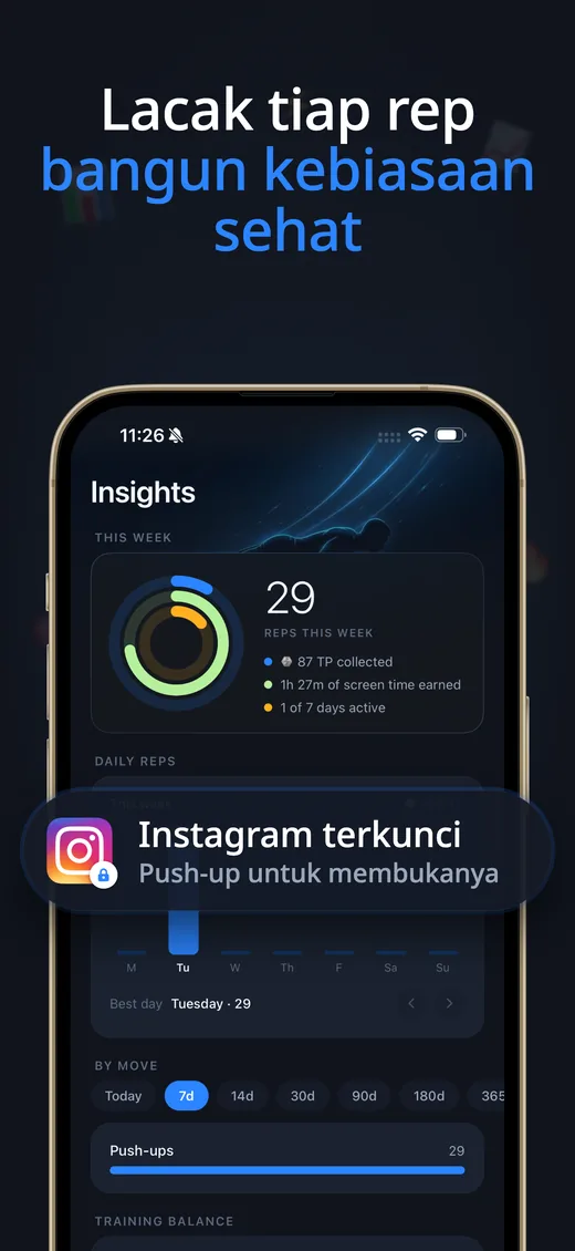 Tangkapan layar Push Up Scroll di App Store 3