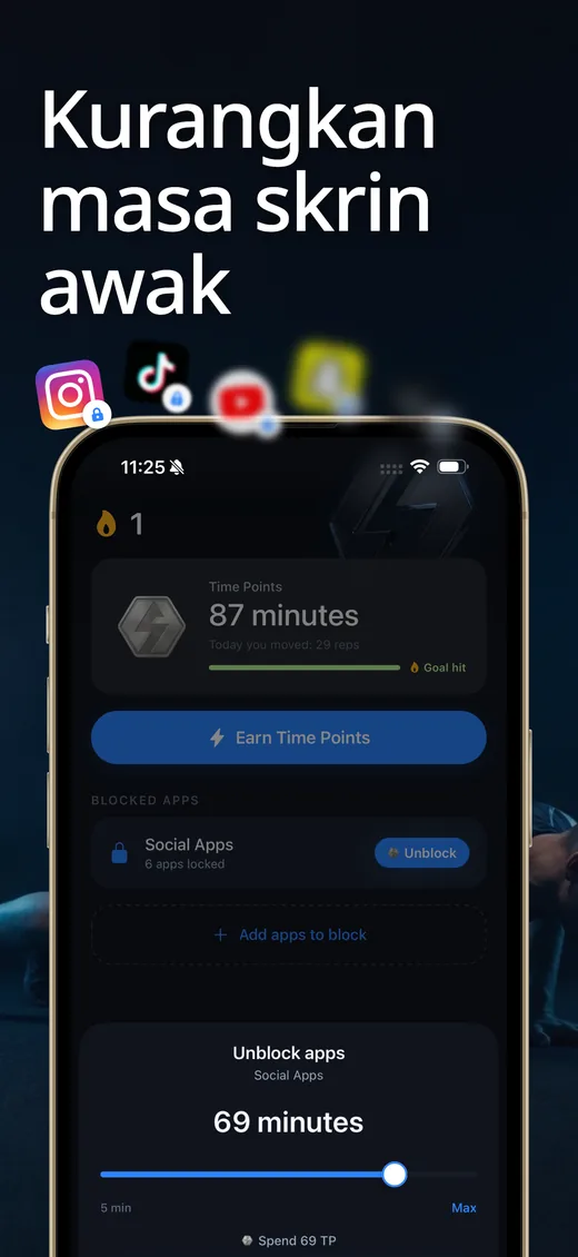 Tangkapan skrin Push Up Scroll di App Store 1