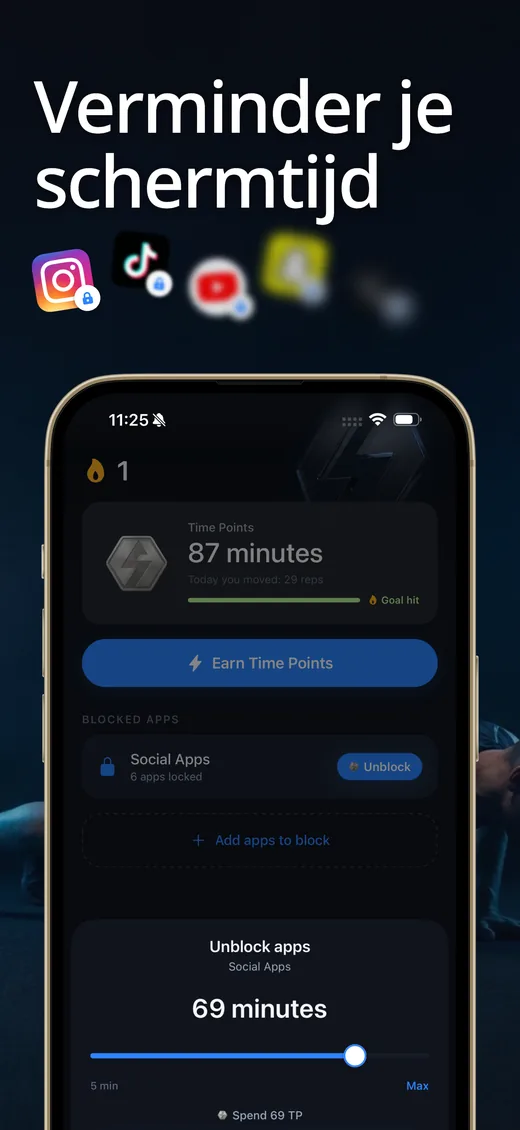 App Store-screenshot van Push Up Scroll 1